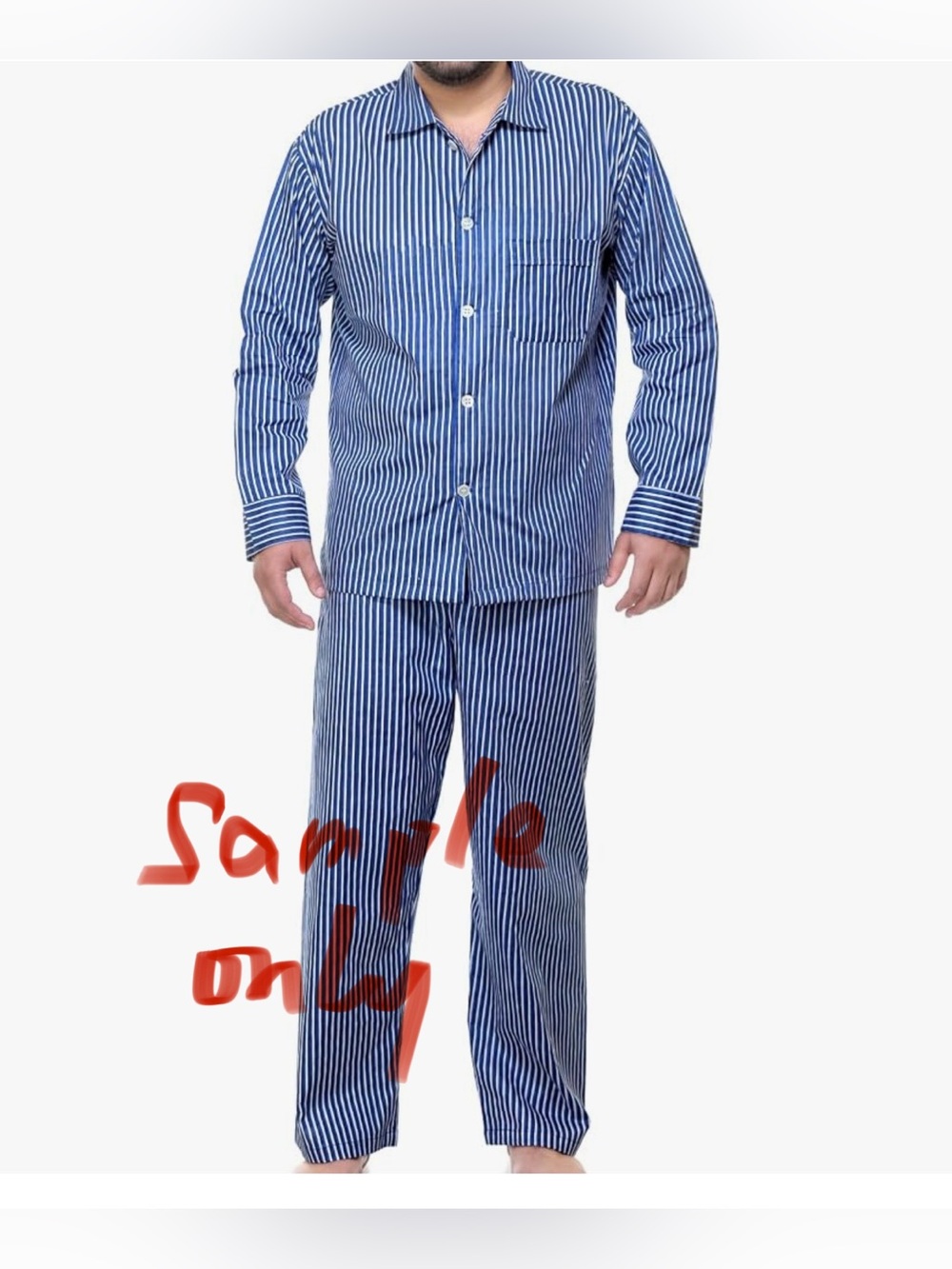 MANHATTAN Men's Stripe Long Sleeve Sleepwear Pajama Set